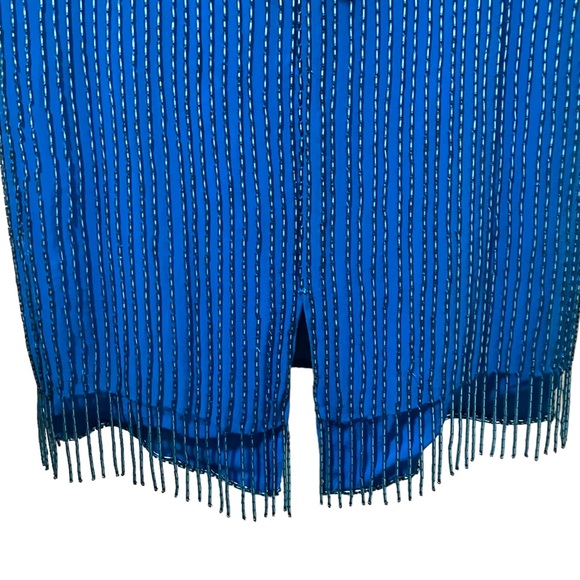 Vintage NWT Alyce Designs Blue Beaded Dress - Picture 9 of 16